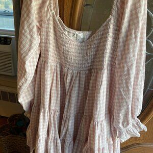 Pink gingham Mable dress Size Large